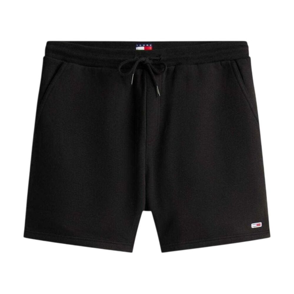 Tommy Jeans Mens Fleece Flag Logo Sweat Shorts / Black